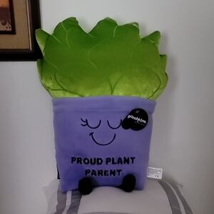 Punchkins Green and Purple Plant Pillow